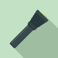 Police flashlight icon, flat style vector