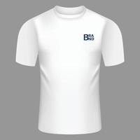 icono de camiseta blanca, estilo realista vector