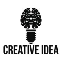 logotipo de idea creativa mental, estilo simple vector