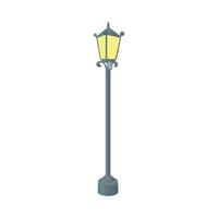 Street lamp icon, cartoon style vector