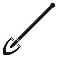 Garden shovel icon, simple style vector