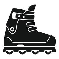 icono de patines en línea de rueda pequeña, estilo simple vector