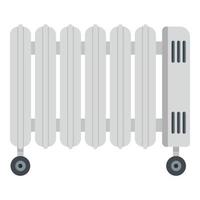 Oil radiator icon, flat style vector
