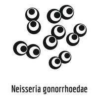 icono de neisseria gonorrhoedae, estilo simple. vector