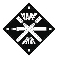 Vape shop logo, simple style vector