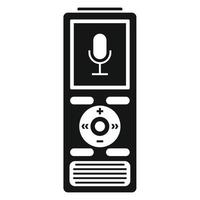 Digital dictaphone icon, simple style vector