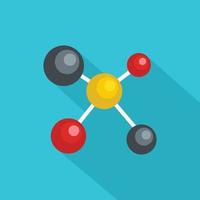 Atom lattice icon, flat style vector