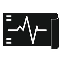 icono de electrocardiograma, estilo simple vector