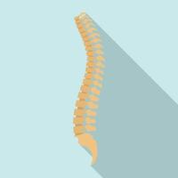 icono de la columna vertebral, estilo plano vector