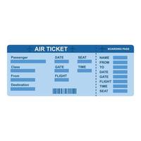 Air ticket icon, flat style vector