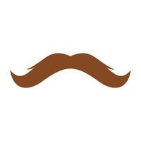 Man mustache icon, flat style vector