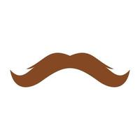 icono de bigote de hombre, estilo plano vector