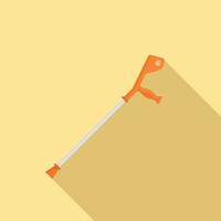 Crutch icon, flat style vector