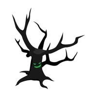 Scary tree icon, isometric style vector