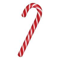 Candy xmas swirl stick icon, realistic style vector