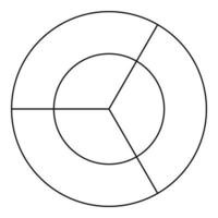 Circle diagram icon vector thin line