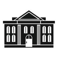 Administrative courthouse icon, simple style vector