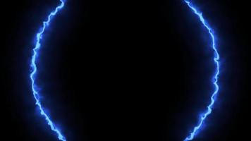 neon electrical energy circle effect overlay background video