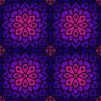 Purple abstract seamless mosaic ornament. Geometrical oriental floral pattern. Bohemian Seamless Oriental Arabesque. Tribal pattern vector. vector