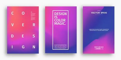 Cover design template with yellow red purple gradient. Wave vector illustration. Gradient mesh poster abstract background. Fluid banner design.