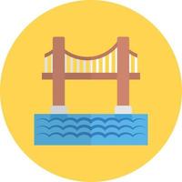 ilustración vectorial del puente golden gate sobre un fondo. símbolos de calidad premium. iconos vectoriales para el concepto y el diseño gráfico. vector