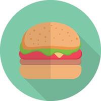 ilustración de vector de hamburguesa en un fondo. símbolos de calidad premium. iconos vectoriales para concepto y diseño gráfico.