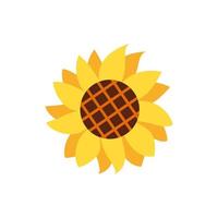 icono de garabato de girasol. ilustración vectorial plana. vector