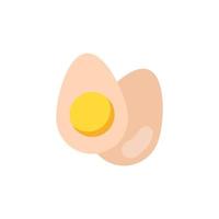 Sliced boiled egg icon. vector