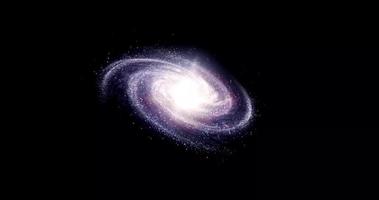 animation d'une galaxie en rotation. illustration de la théorie du bigbang dans la voie lactée video