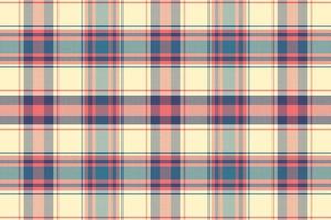 Tartan or plaid retro color pattern. vector