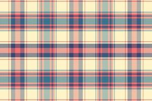 Tartan or plaid retro color pattern. vector