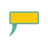 Speech bubble icon, flat style. vector