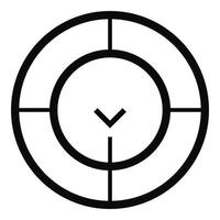 Check of radar icon, simple style. vector
