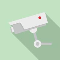 Security camera icon, flat style vector