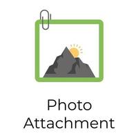 Trendy Photo Attachment vector