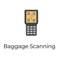 Trendy Baggage Scanning vector