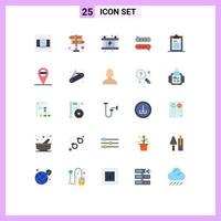 25 Universal Flat Colors Set for Web and Mobile Applications file clipboard energy chatting chat Editable Vector Design Elements