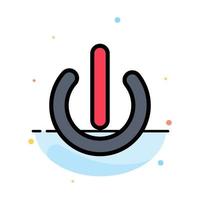Button Off On Power Abstract Flat Color Icon Template vector