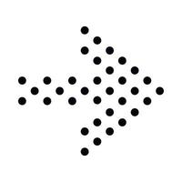 Small dots right arrow icon, simple style vector