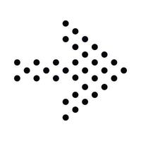 Small dots right arrow icon, simple style vector