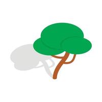 icono de árbol, estilo 3d isométrico vector