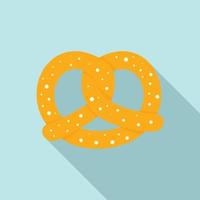 icono de pretzel suave, tipo plano vector