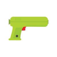 Toy water gun icon, flat style vector