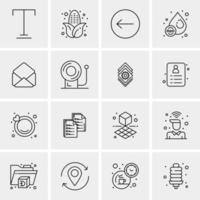 16 Universal Business Icons Vector Creative Icon Illustration to use in web and Mobile Related project