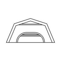 Large garage icon, outline style vector