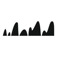 Equalizer tune radio icon, simple black style vector