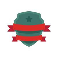 Badge hipster icon, flat style vector