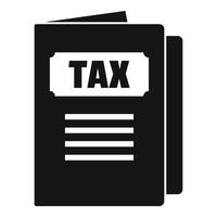 Tax icon, simple style vector