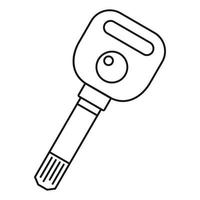 Usb digital lock key icon, outline style vector