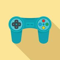 icono de controlador de juego de gadget, estilo plano vector